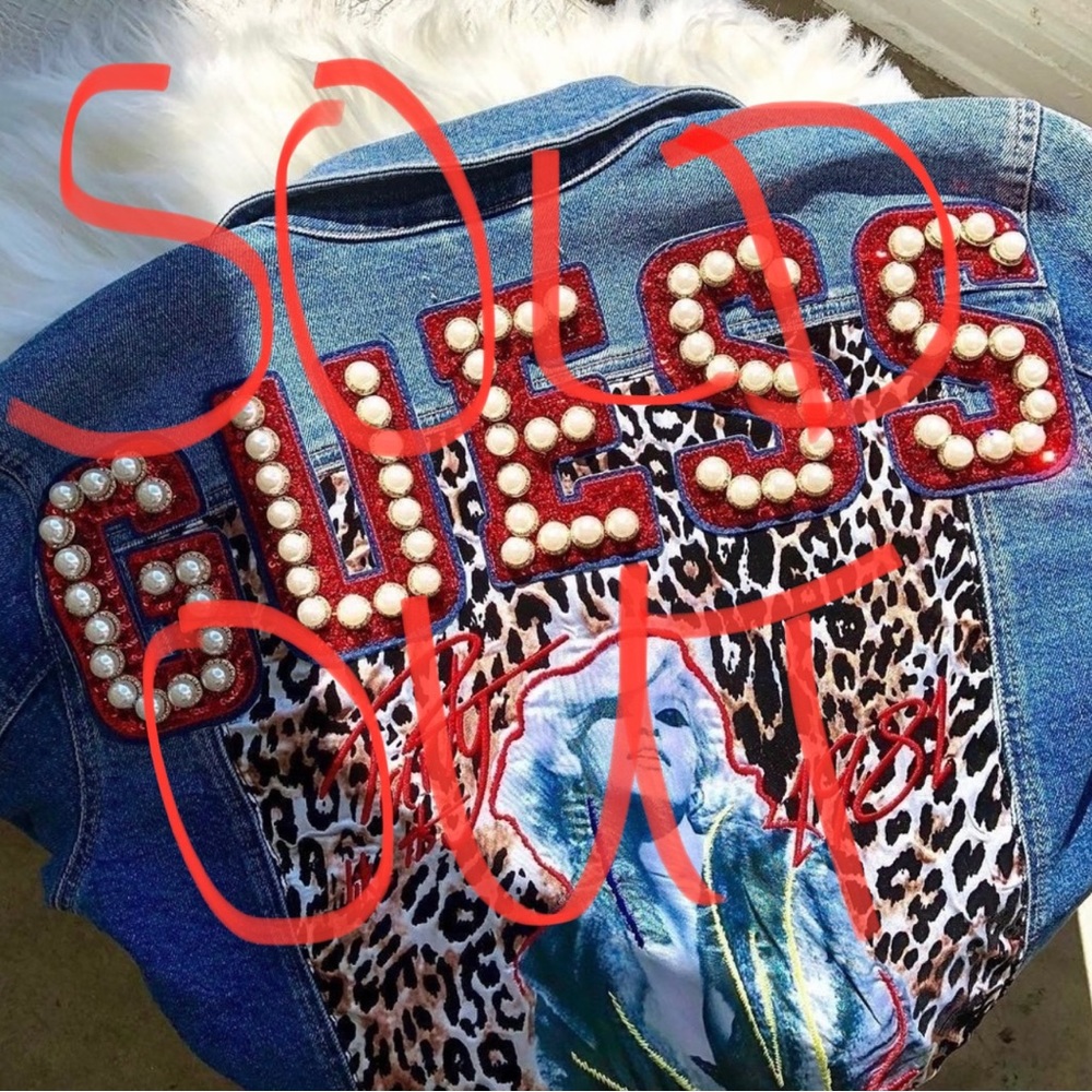 🎉🎉🎉Guess “Party Like It’s 1981” Denim Jacket🎉🎉🎉